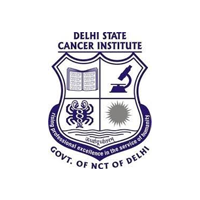 Delhi State Cancer institute logo with grey background