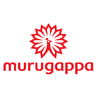 Murugappa logo in red color along with white background